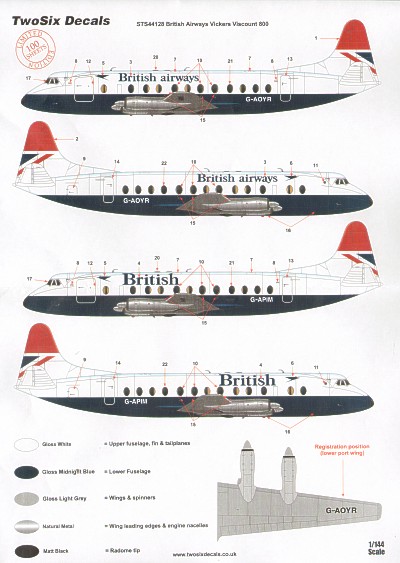 Vickers Viscount 800 (British Airways) sts44128