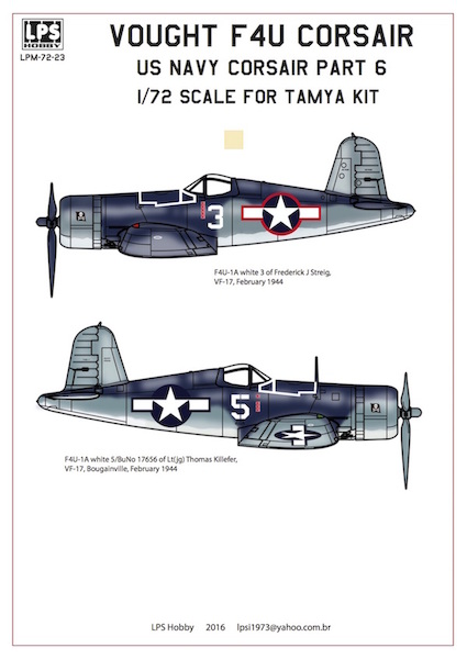 Vought F4U-1 Corsair U.S. Navy Part 6 LPM72-23