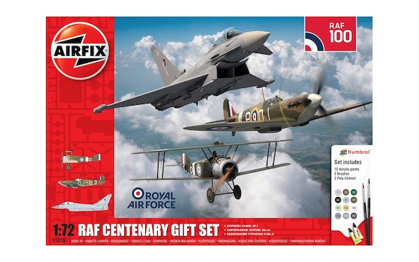 RAF Centenary set (Sopwith Camel, Supermaruine Spitfire, Eurofighter Typhoon) a50181