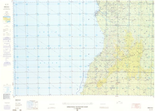 ONC N-3: Available: Operational Navigation Chart for Angola. Available ! additional charts available within five working days. E-mail your requirements. ONC N-3