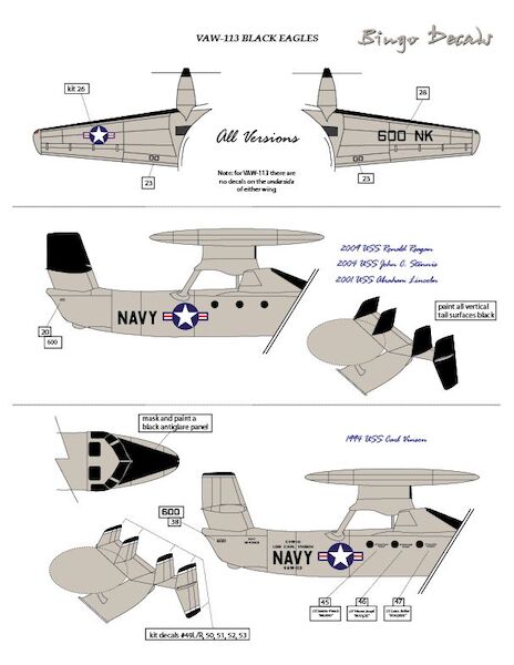 E2C Hawkeye (VAW-110 Firebirds / VAW-113 Black Eagles) BD48002