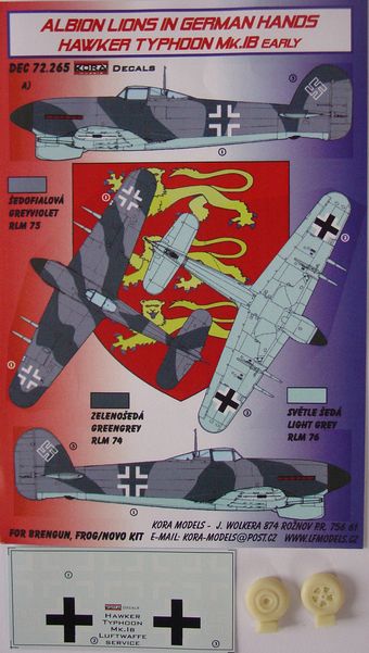 Albion Lions in German hands: Hawker Typhoon MK1b (Early) KDEC72265
