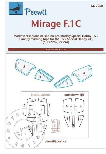 Mirage F.1C Cockpit Masking (Special Hobby) M72060