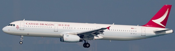 Airbus A321-200 Cathay Dragon B-HTJ WB2002