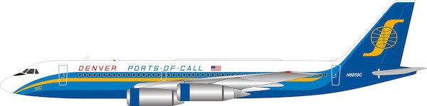 Convair CV990 Ports of Call Denver N8259C With Stand IF990P0CD10