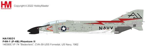 McDonnell Douglas F-4H-1 (F-4B) Phantom II US Navy, 148390f/AJ-101, VF-74
