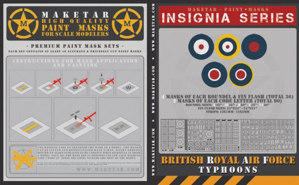 Royal Air Force Typhoon roundels, fin flashes and code letters MM32041