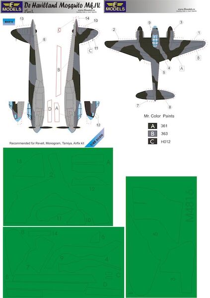DH Mosquito MKIV camouflage Mask Part 1 LFM4816