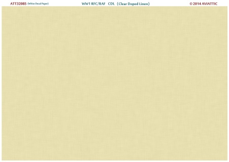 WW1 RAF/RFC CDL Clear Doped Linnen (Clear decal Paper) ATT32094