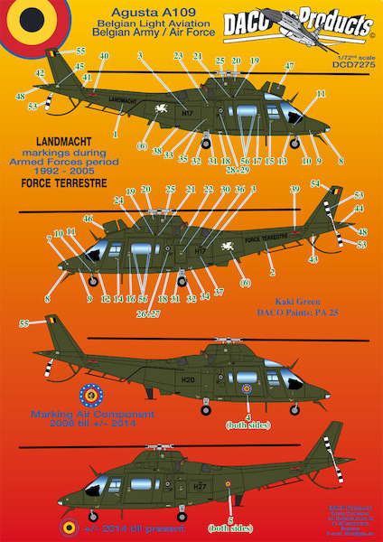 Agusta A109 Belgian Light Aviation Army/Air Force D7275