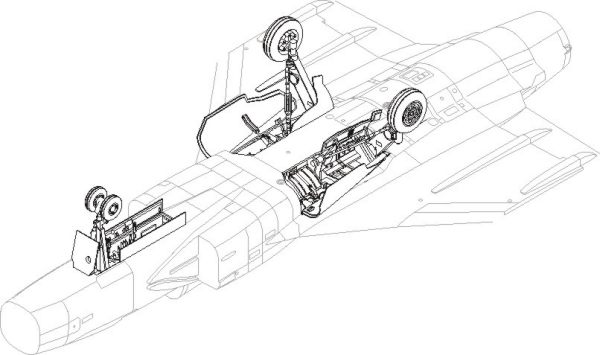 JAS39A/C Gripen Undercarriage set (Italeri) 4149