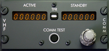 B737 COMM Radio Module, orange digits. 2M12