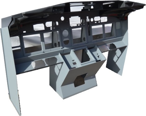 B737 Kit Dual seat trainer MIP frame. MIP737DUAL