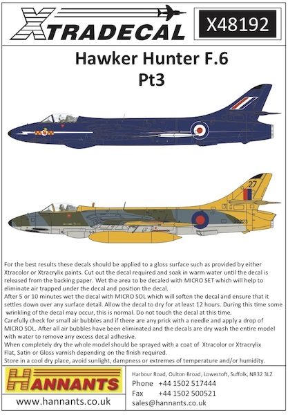Hawker Hunter F6 Part 3 X48192