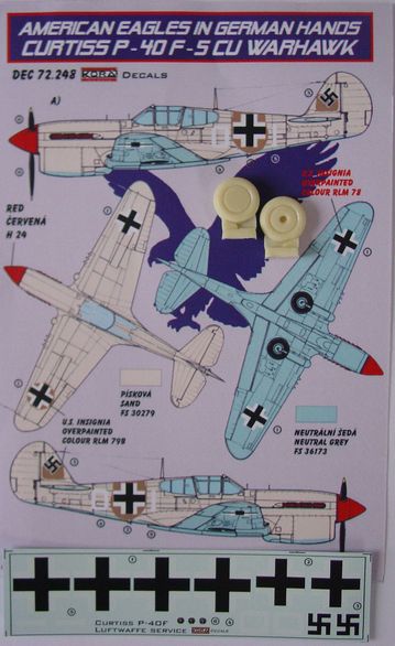 American Eagles in German hands: Curtiss P40F-5CU Warhawk KDEC72248