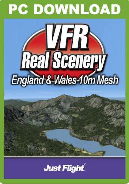 VFR Real Scenery England & Wales 10M Mesh (download version FSX) J3F000069-D