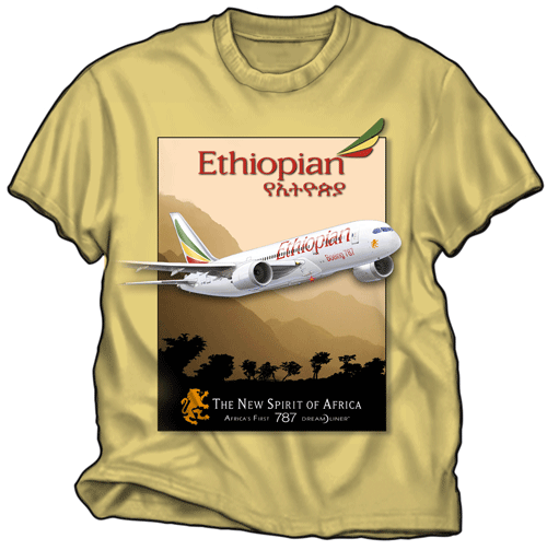T-shirt: B787 Ethiopian