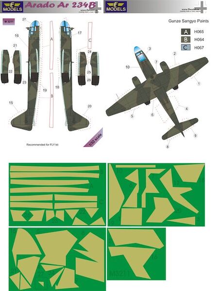 Arado Ar234B Camouflage Painting Mask LFM3211