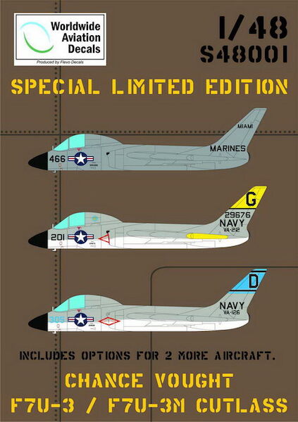 Chance vought F7U-3 / F7U-3M Cutlass Limited edition WADS48001