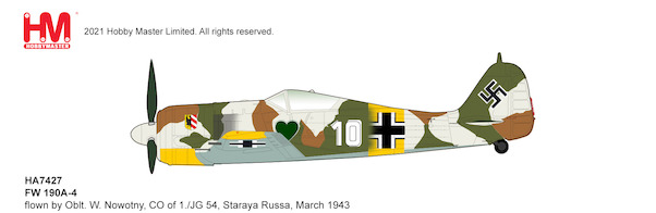 FW 190A-4 Luftwaffe flown by Oblt. W. Nowotny, CO of 1./JG 54, Staraya Russa, March 1943 HA7427
