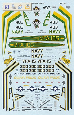 48-1100 F/A18E/C (super)Hornet (VFA105, VFA15) 48-1100