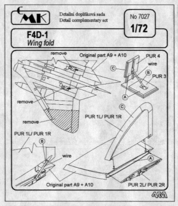 Douglas F4D-1 Skyray Wing Fold (Tamiya) CMKA7027