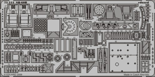 Detailset Sikorsky SH60B Sea Hawk Self adhesive (Hobby Boss) e73-344