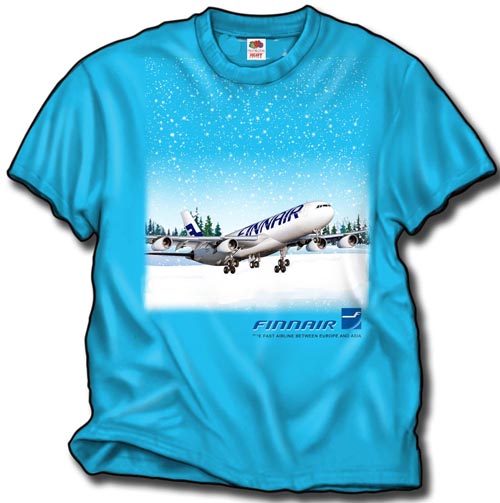 T-shirt: Finnair Airbus A-340