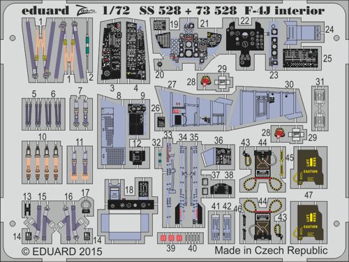 Detailset F4J Phantom II Self adhesive (Academy) E73-528