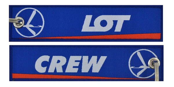 Keyholder with LOT on one side and (LOT) crew on other side KEY-CREW-LOT