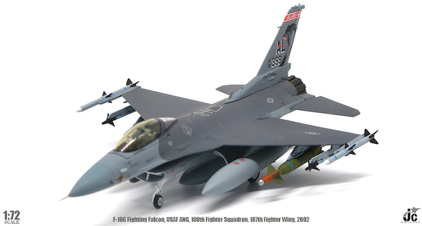 F16C Fighting Falcon USAF, Alabama ANG, 160th Fighter Squadron, 187th Fighter Wing, 2002 JCW-72-F16-008