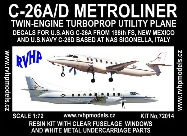 Fairchild Swearingen C-26A/D (USANG, USN)- Reissue RVH72014
