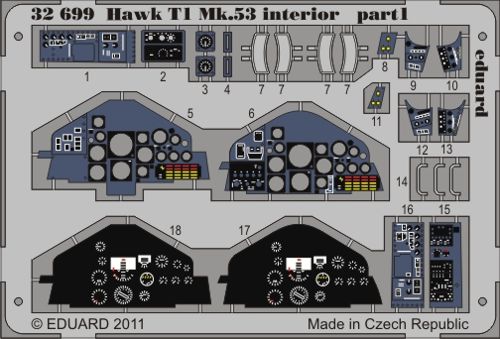 Detailset BAe Hawk T1 MK53 Interior Self Adhesive) (Revell) E33-086