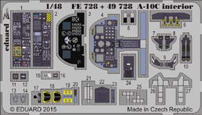 Detailset A10C Thunderbolt Interior -self adhesive (Italeri) E49-728