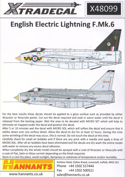 BAe/EE Lightning F.3A and F.6 X48099