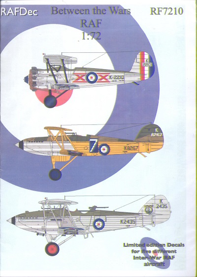 RAF between de Wars (Bulldog, Hart, Fury,Anson) RF7210