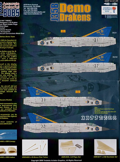 Saab J35B Demo Drakens (Acro Deltas) tb48-181