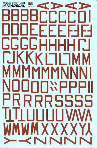 RAF WWII Dull red bomber code letters 48