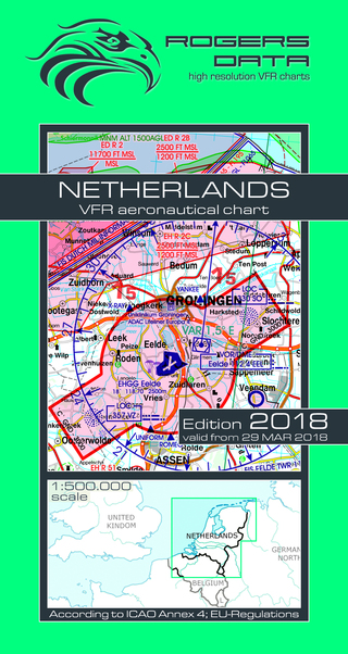 VFR aeronautical chart Netherlands 2018 ROGERS-NL
