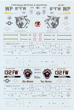 48-1017 F16A/C Falcons (8FW Cdr, 123FW Cdr) 48-1017