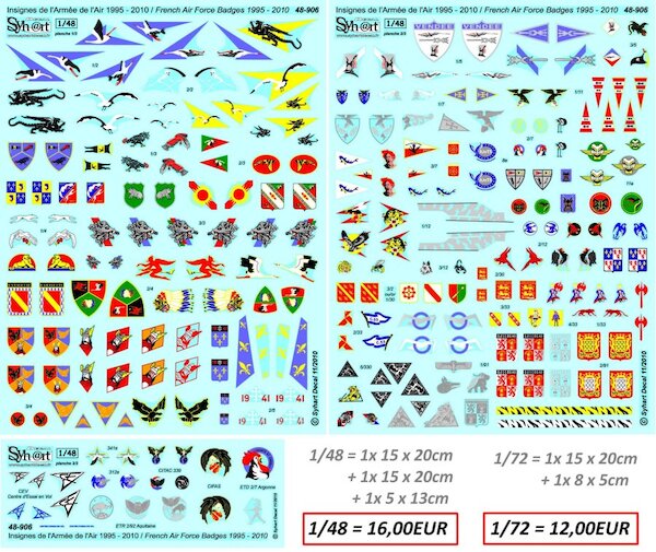 French Air Force badges 1995 - 2010 (Alpha Jet, Mirage IV, Jaguar, Mirage F-1s, Mirage 2000s, Rafale...) 48-906