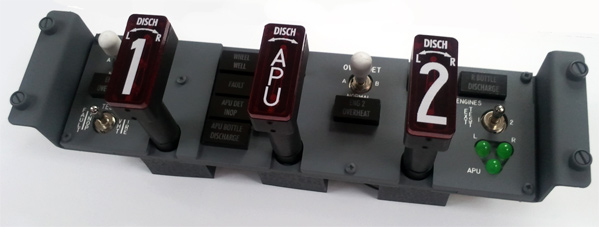 B737 Engines fire panel mounted. MEC-PFUEGOS