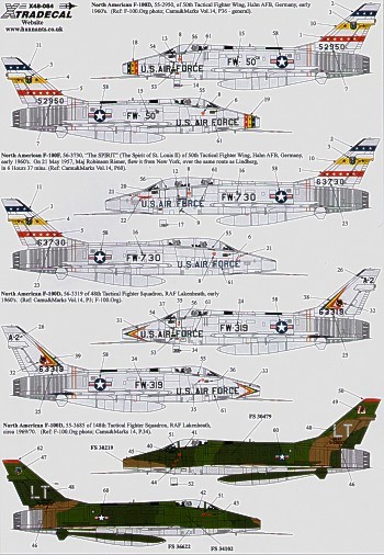 F100D Super Sabre Pt2 (50th TFS, 148TFS 48TFW USAFE) X48084