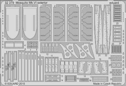 Detailset Mosquito FB MkVI exterior (Tamiya) E32-379