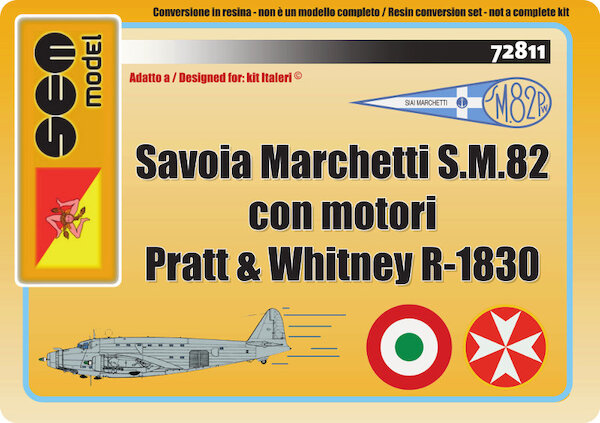 Savoia Marchetti SM82 P&W engine conversion (Italeri) 72811
