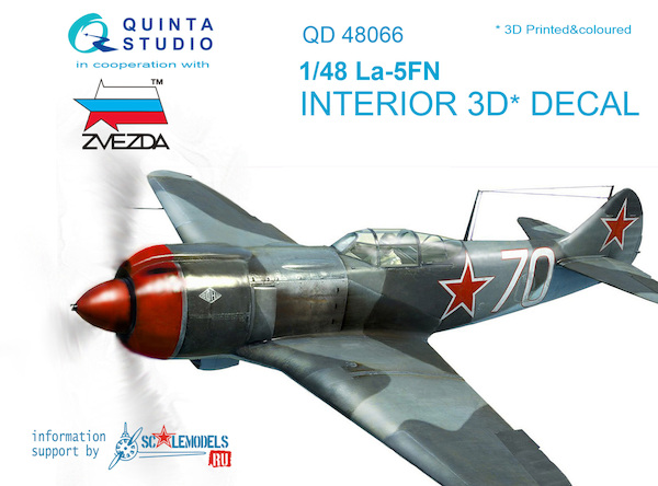Lavochkin La5FN Interior 3D Decal for Zvezda QD48066
