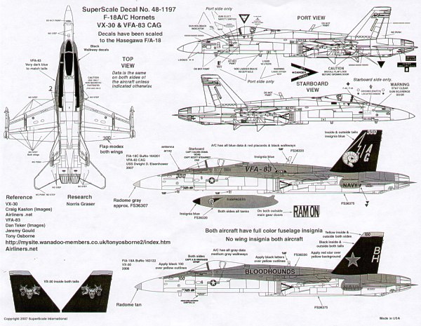 48-1197 F/A18C Hornet (VX30 & VFA83) 48-1197