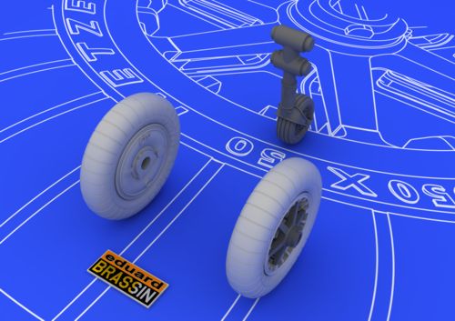 BF109E Main undercarriage wheels (Eduard) e648-058