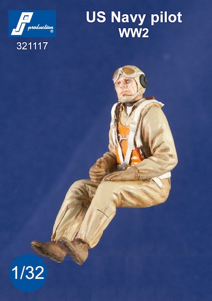 US Navy pilot seated in a/c (WW2) 321117