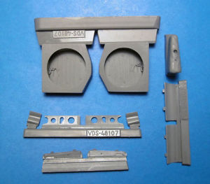 P40E/N Warhawk Wheel wells with Canvas Lining (Hasegawa/Eduard) VDS48107